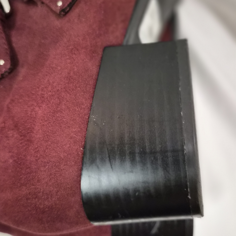 Lane Bryant Burgundy Ankle Boots with Studded Straps - Picture 12 of 17